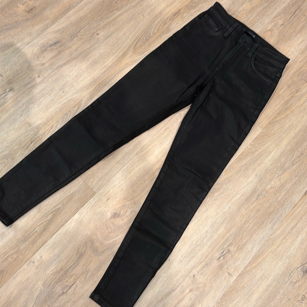 JOES BLACK WAXED HIGH RISE JEANS